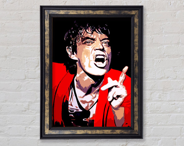 Mike Jagger Rolling Stones Framed Print
