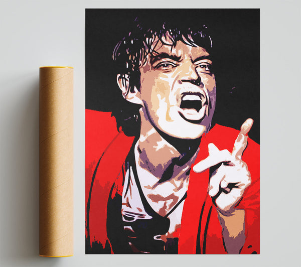 Mike Jagger Rolling Stones Giclee Print
