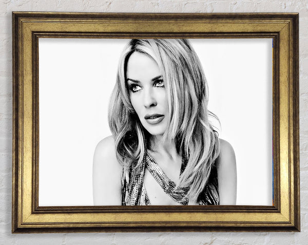 Kylie Minogue Look B n W Framed Print
