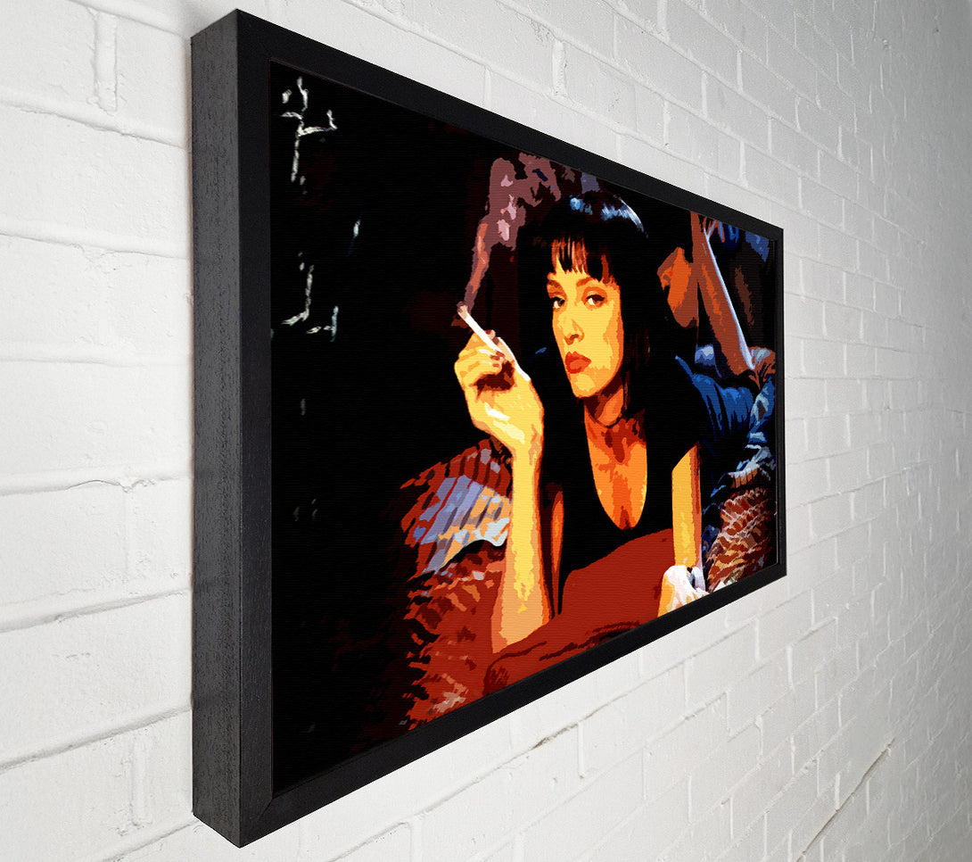  A Canvas Print of Pulp Fiction Mia Smoking Canvas Wall Art
