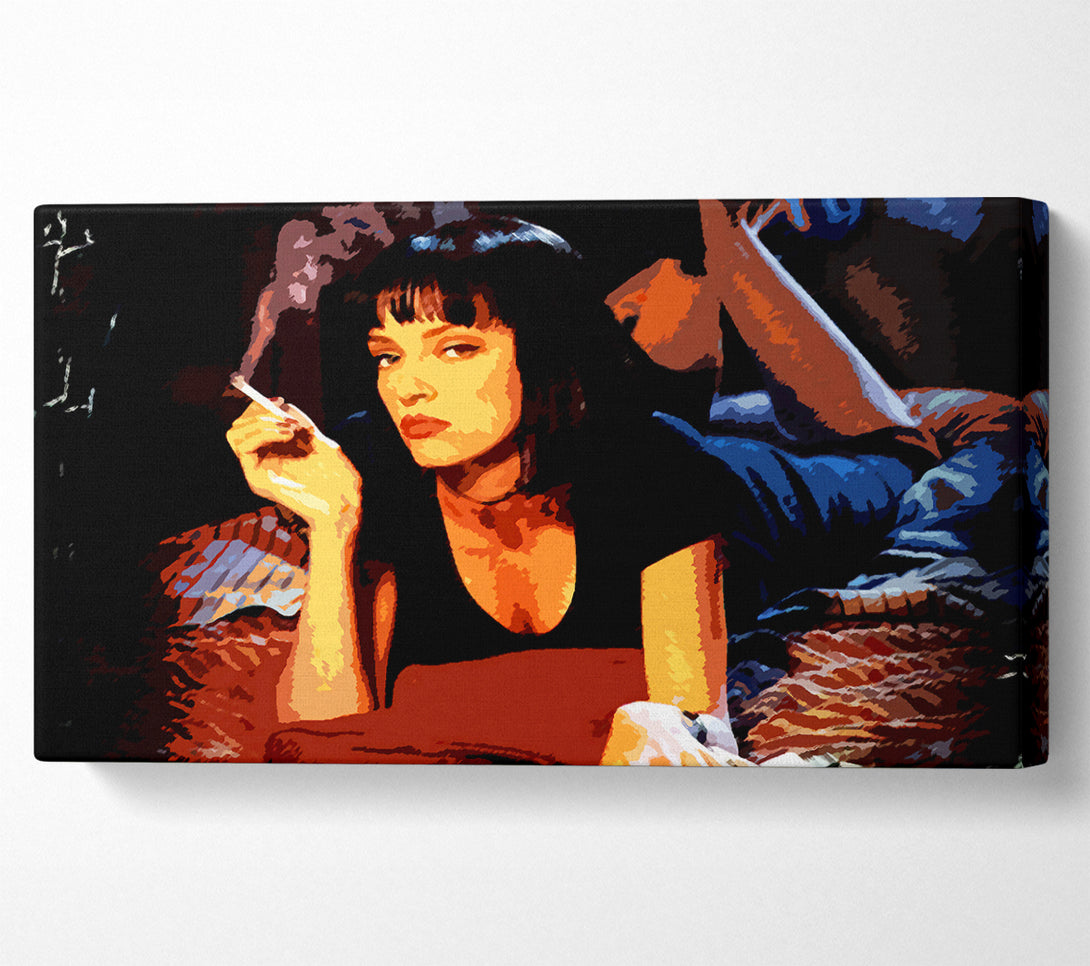  A Canvas Print of Pulp Fiction Mia Smoking Canvas Wall Art