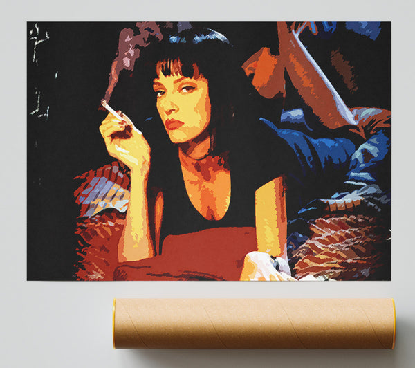 Pulp Fiction Mia Smoking Print