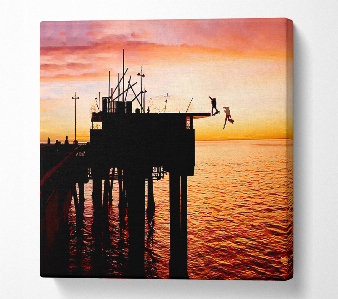  A Canvas Print of The Lords Of Dog Town Skateboards Pier Canvas Print