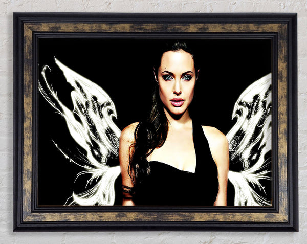 Angelina Jolie Angel Wings Framed Print