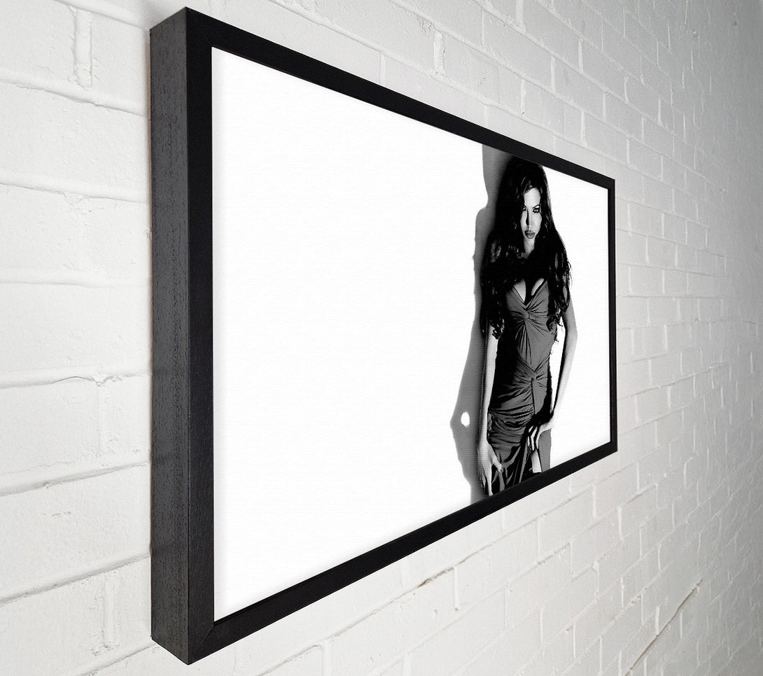  A Canvas Print of Angelina Jolie Dress B n W Canvas Wall Art