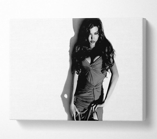  A Canvas Print of Angelina Jolie Dress B n W Canvas Wall Art