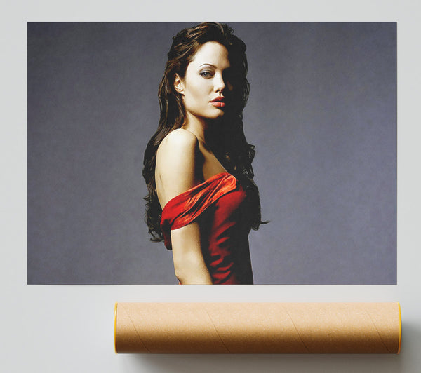 Angelina Jolie Red Dress Giclee Print