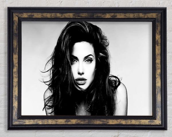 Angelina Jolie Sexy Stare Framed Print