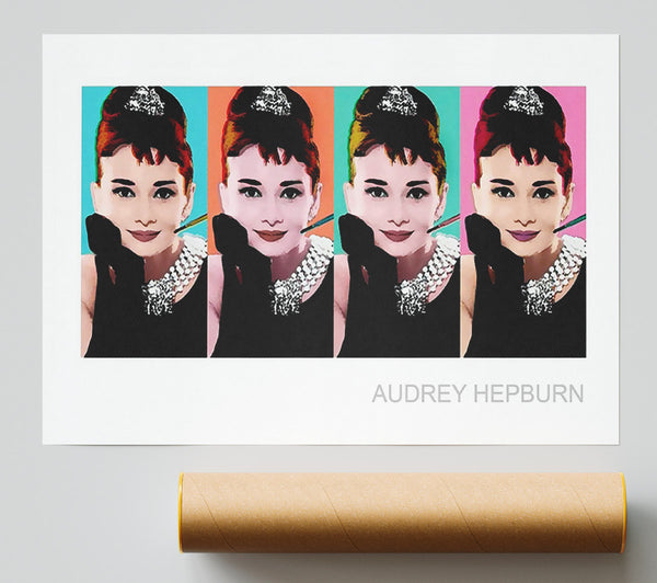Audrey Hepburn 4 Faces Giclee Print