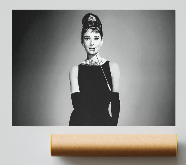 Audrey Hepburn Cigarette Breakfast At Tiffanys Print