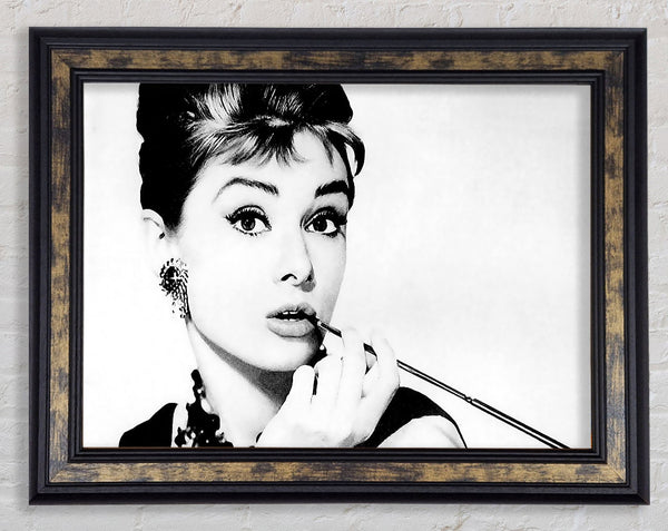 Audrey Hepburn Cigarette 1 Framed Print