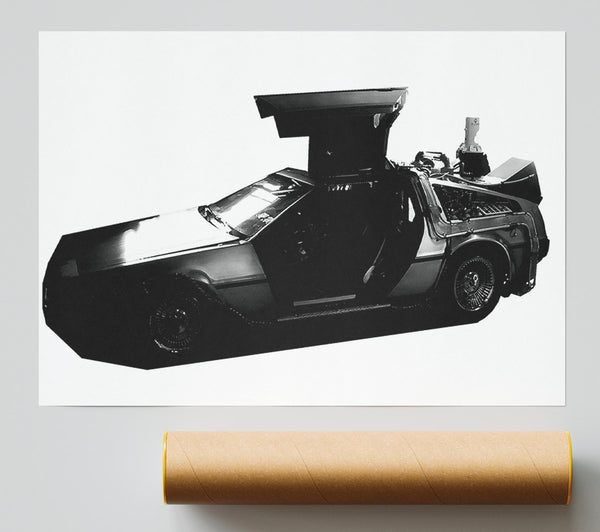 Back To The Future Dolorean Giclee Print
