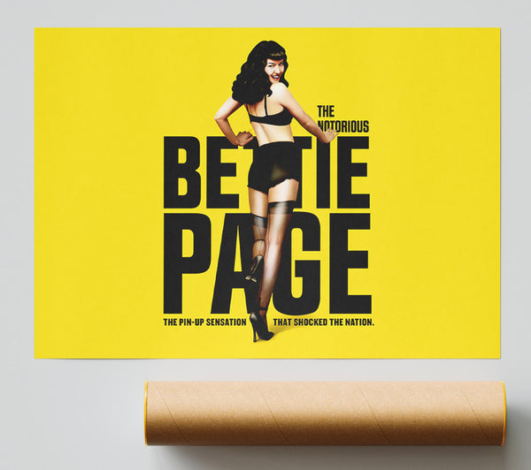 Bettie Page Yellow Print