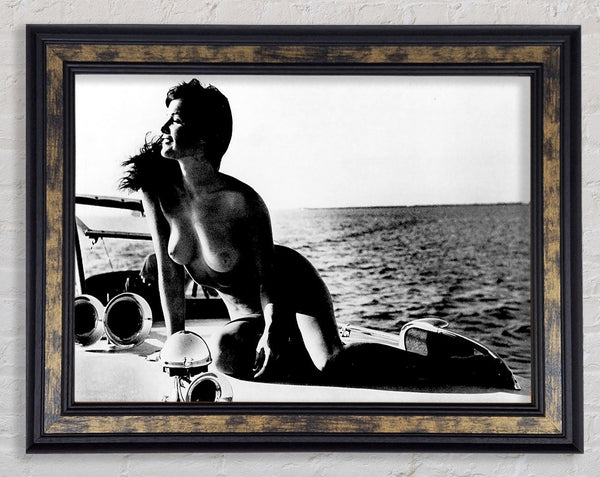 Betty Page Nude Framed Print