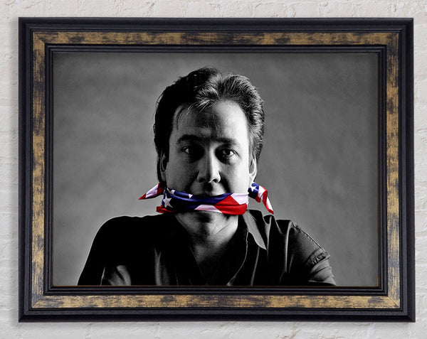 Bill Hicks Flag Gag Framed Print