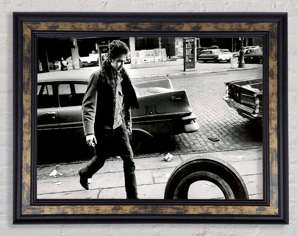 Bob Dylan Streets Framed Print