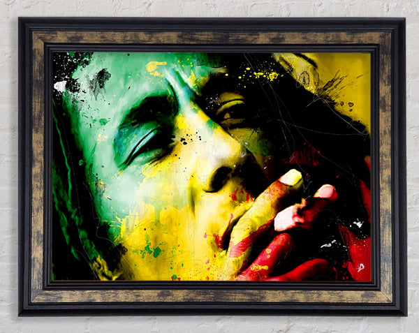 Bob Marley Colours Framed Print