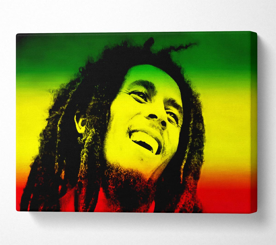  A Canvas Print of Bob Marley Rasta Colours Canvas Wall Art