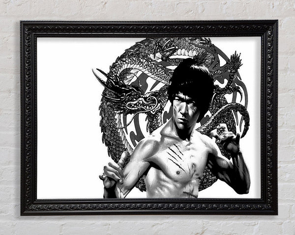 Bruce Lee Dragon B n W