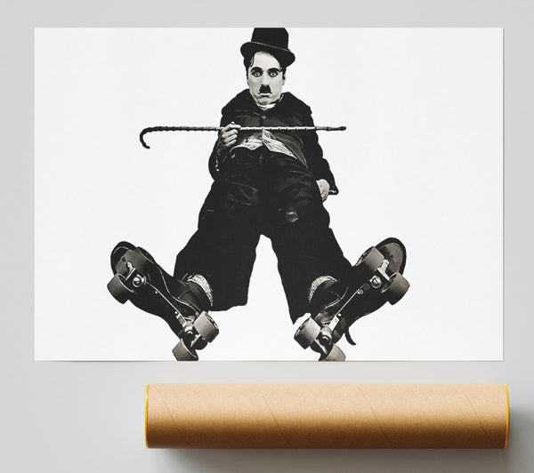 Charlie Chaplin Ice Rink Poster