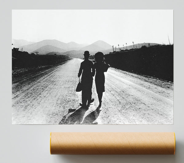 Charlie Chaplin The Long Walk Home Print