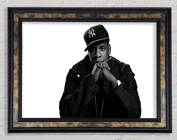Jay Z Baseball Hat Framed Print