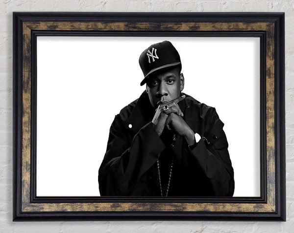 Jay Z Baseball Hat Framed Print