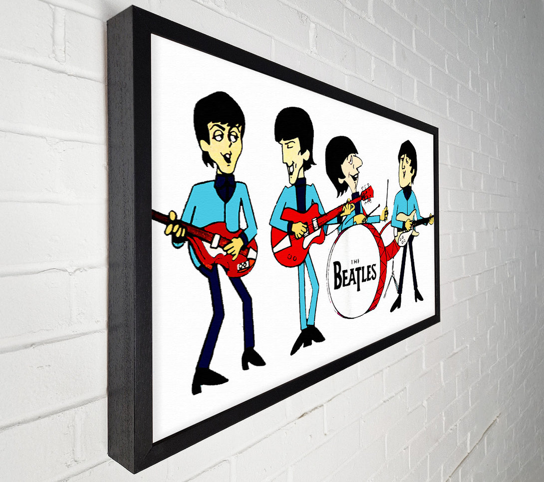 A Canvas Print of Early Beatles White Canvas Wall Art