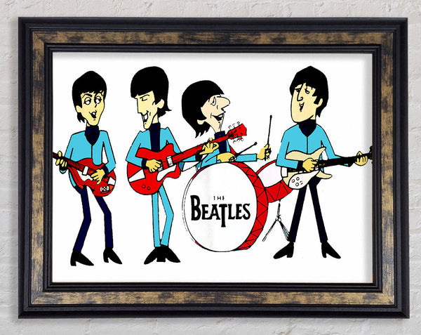 Early Beatles White Framed Print