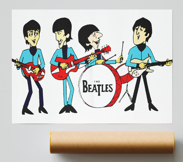 Early Beatles White Giclee Print