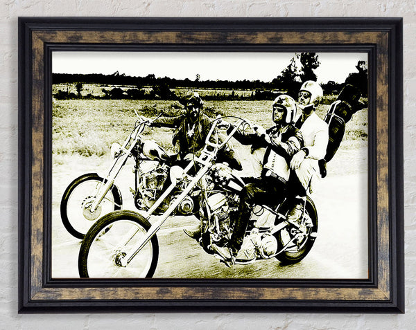 Easy Rider Sepia Framed Print