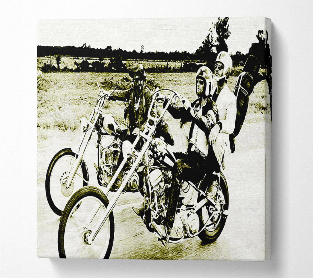  A Canvas Print of Easy Rider Sepia Canvas Wall Art