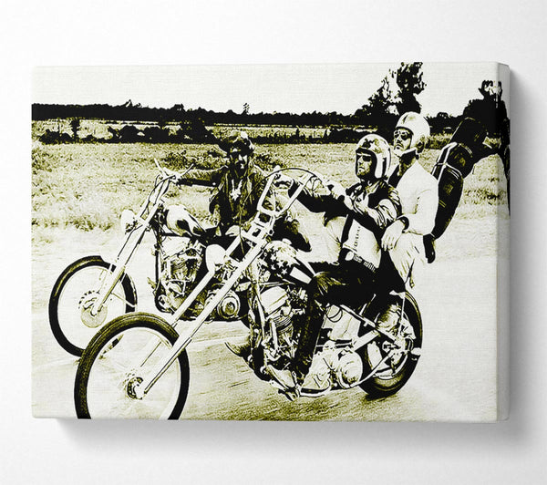  A Canvas Print of Easy Rider Sepia Canvas Wall Art