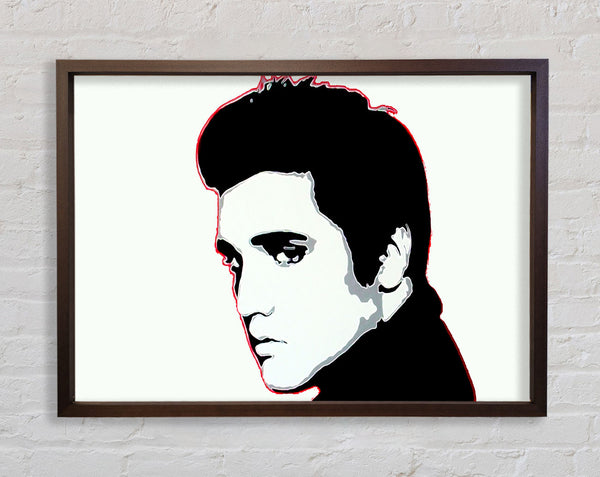 Elvis-Porträt in Weiß