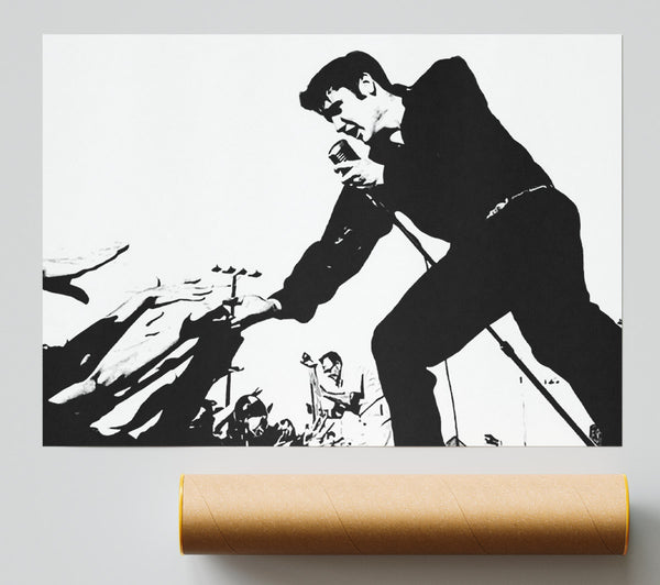 Elvis Presley On Stage Poster