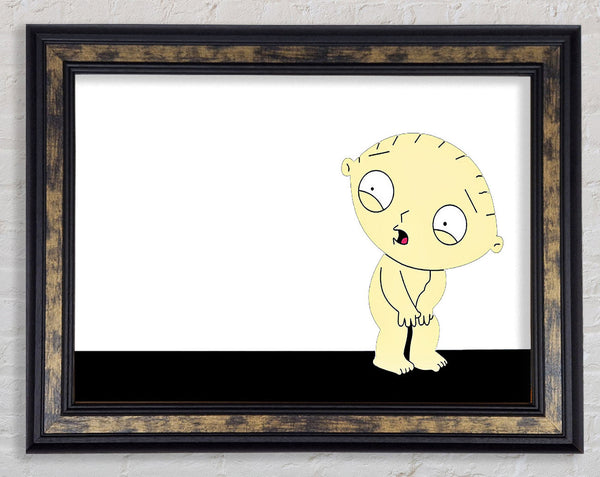 Family Guy Stewie Naked Framed Print