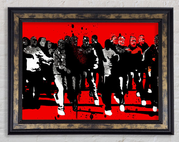 Football Factory Battle Framed Print