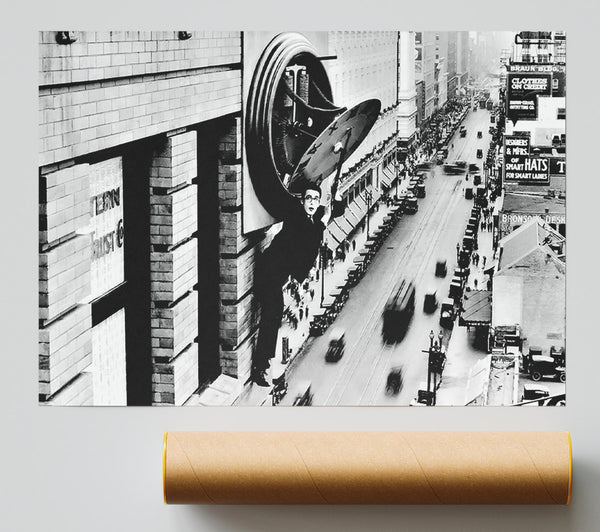 Harold Lloyd Clock Face Giclee Print