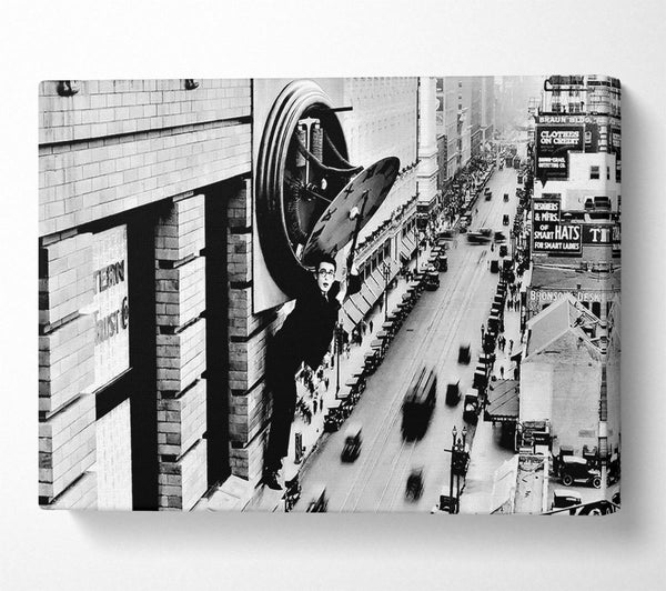  A Canvas Print of Harold Lloyd Clock Face Canvas Wall Art