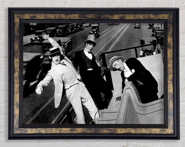 Harold Lloyd Trams Framed Print