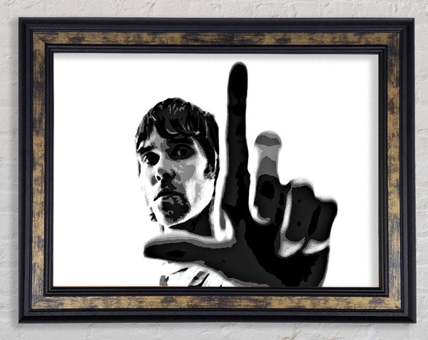 Ian Brown Look B n W Framed Print