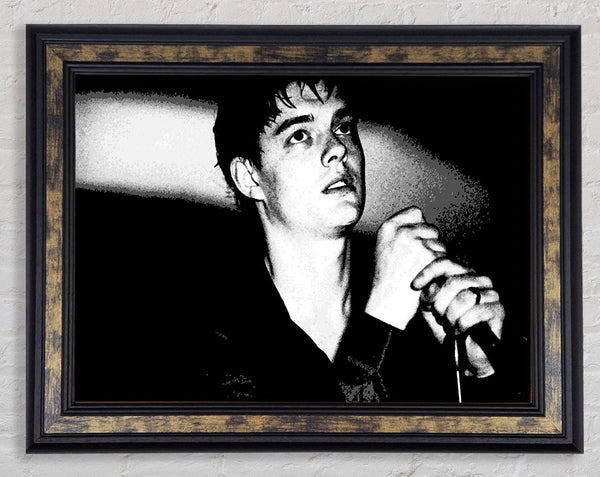 Ian Curtis B n W Framed Print