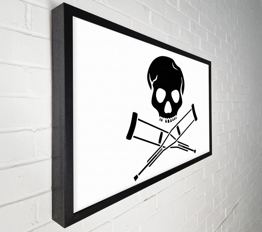  A Canvas Print of Jackass Skull n Bones B n W Canvas Print