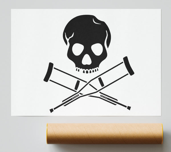 Jackass Skull N Bones B N W Poster