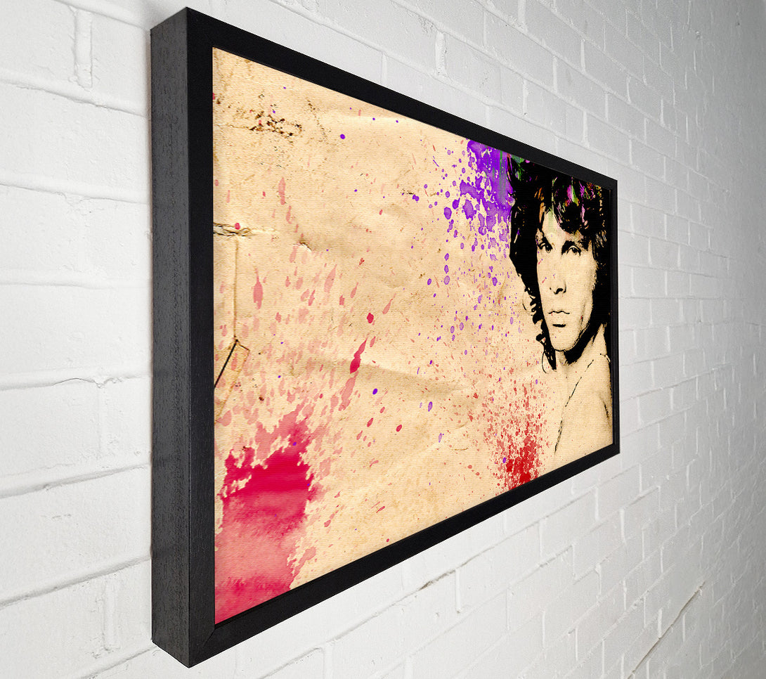  A Canvas Print of Jim Morrison Colour Splash Canvas Art