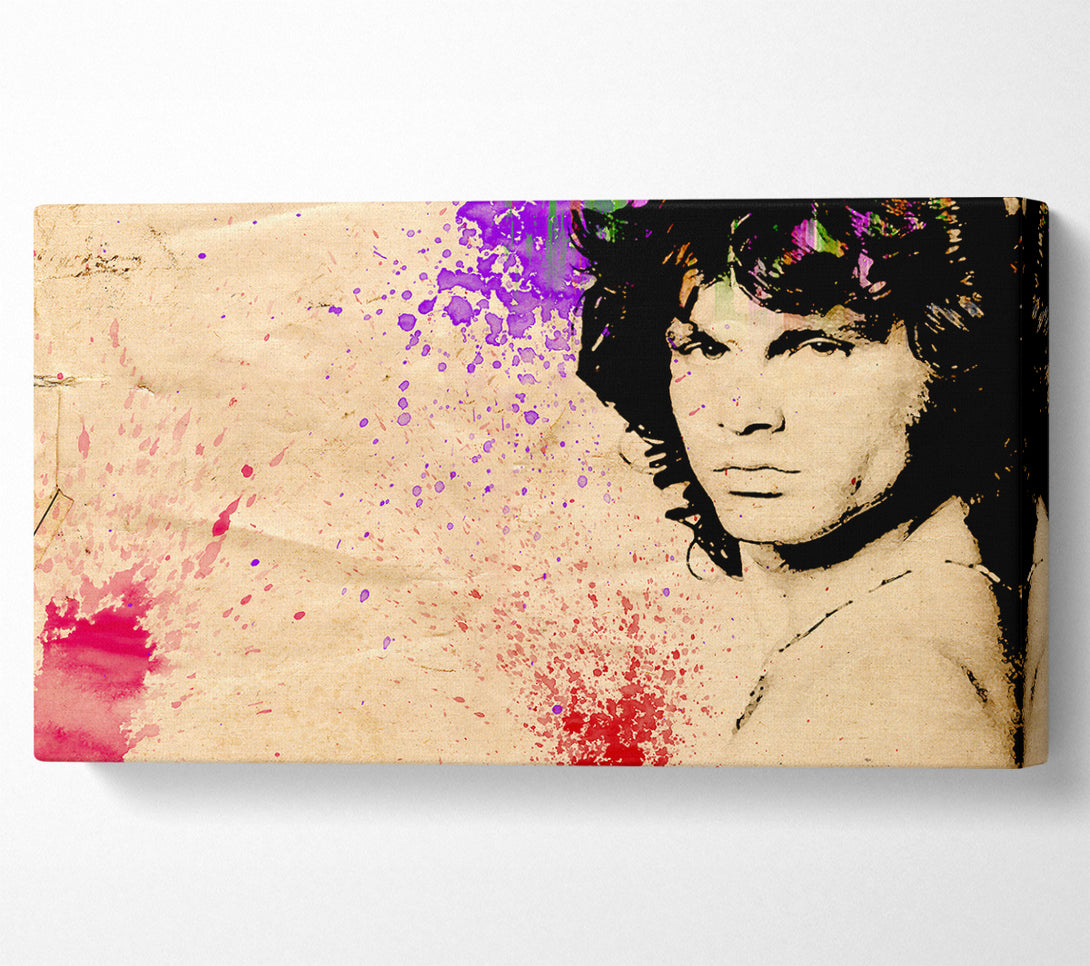  A Canvas Print of Jim Morrison Colour Splash Canvas Art