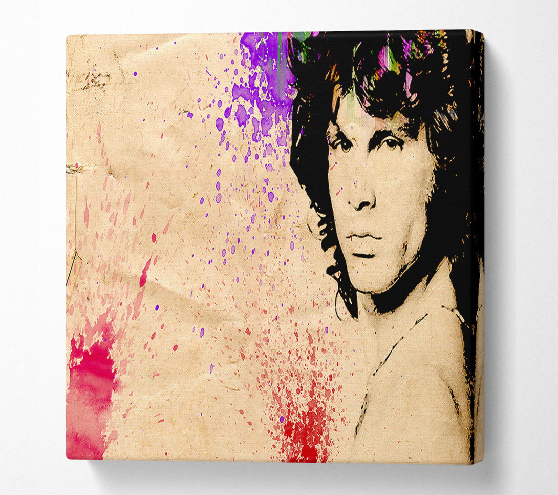  A Canvas Print of Jim Morrison Colour Splash Canvas Art
