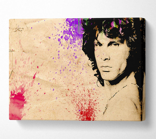  A Canvas Print of Jim Morrison Colour Splash Canvas Art