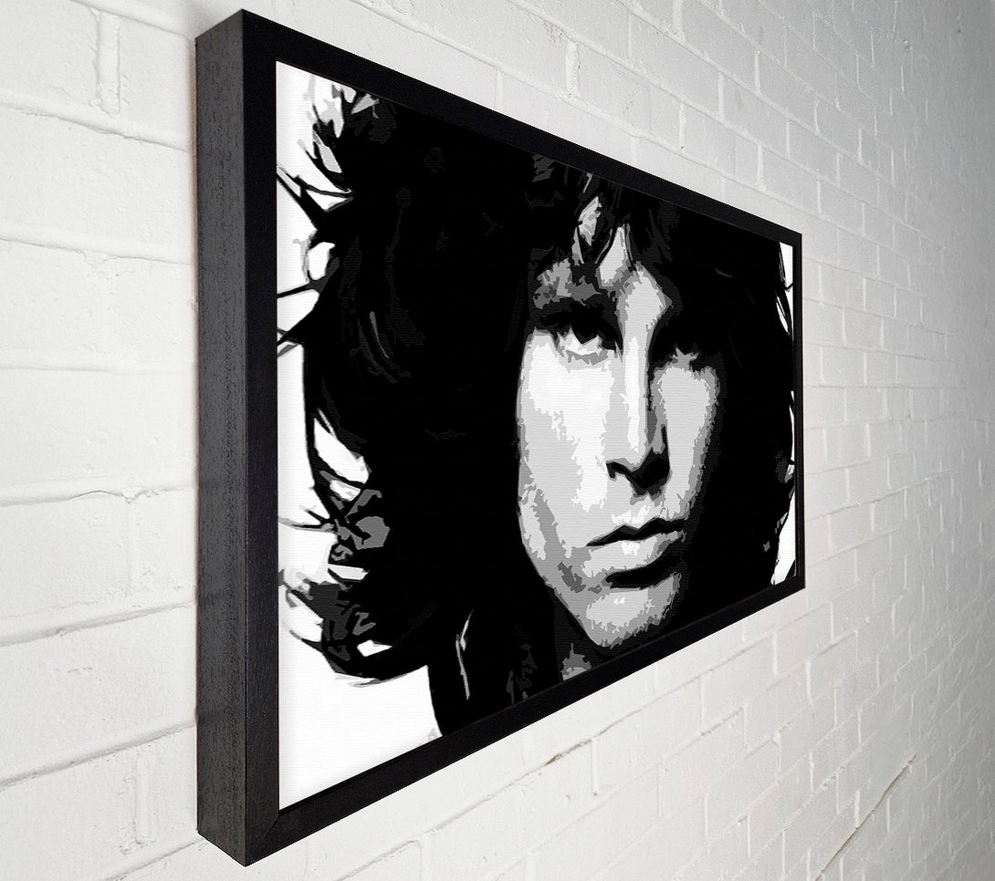  A Canvas Print of Jim Morrison Face B n W Canvas Wall Art