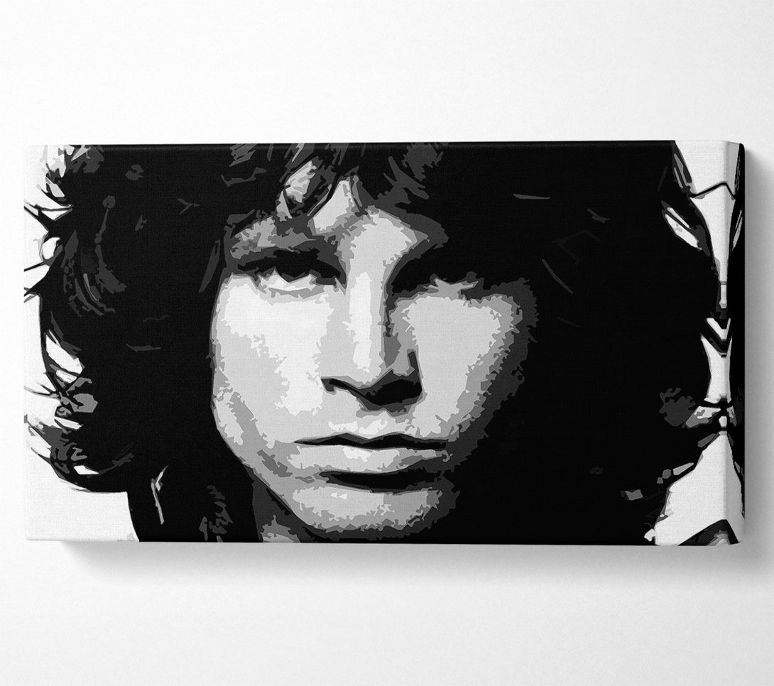  A Canvas Print of Jim Morrison Face B n W Canvas Wall Art
